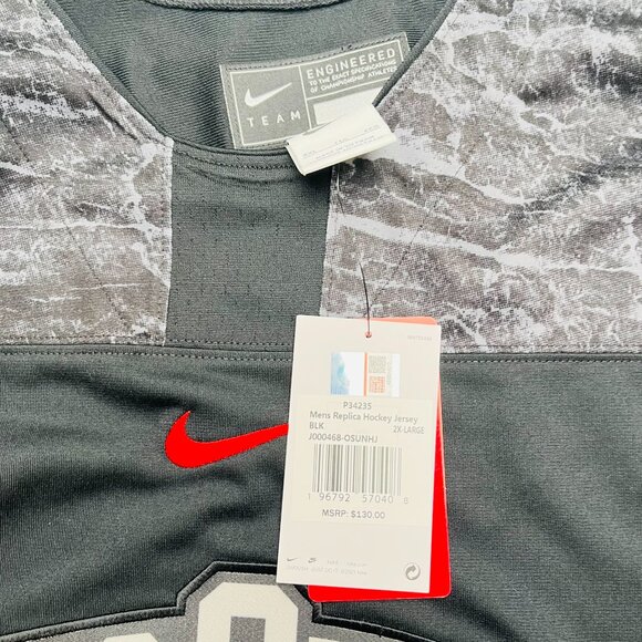 Nike Ohio State Buckeyes Hockey 'Black' J000468-OSUNHJ Jersey Blank Multi Size - Picture 5 of 5